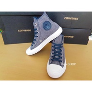 รองเท้า Converse All Star ของแท้ แบบหุ้มข้อสีน้ำเงิน ไซต์ 37.5