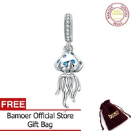 BAMOER ชุดชั้นในใต้น้ำซีรี่ส์โลกแมงกะพรุนจี้ห้อยคอสำหรับสร้อยข้อมือสร้อยคอแท้925เงินสเตอร์ลิงเครื่อง