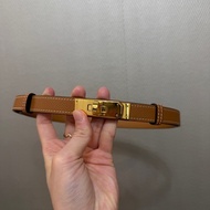 Hermes 37金棕Epsom金釦Kelly 18腰帶