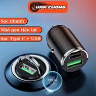 100W Fast Charger, Handy Mini Type-C + USB Charger for Cars