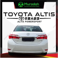 Car Back Mirror Sticker Toyota Altis powersport Toyota Old Altis Altis2nd AltisLatest NewAltis