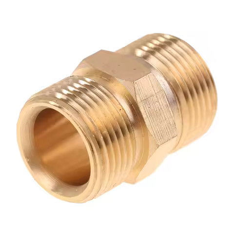 /KQM/14mm 15mm High Pressure Washer Hose Extension Connector Adapter Copper M22 and Male Thread Fema