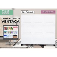 Club Multipurpose Plastic Shelf Club 9 Doors Club Flip Triple [Clbbox]