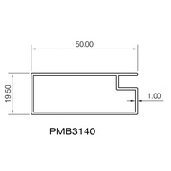 PMB3140 Aluminium Kitchen Cabinet Body Frame Bracket Aluminium Body Frame NA