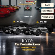 BMW M8 Competition (2020–2022) WING Car Cover Logo Printed Protecting Elastic Fabric Anti-Scratch Fo