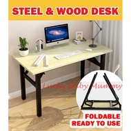 【Square leg Free Installation 】Foldable table / computer laptop study desk/PC TABLE