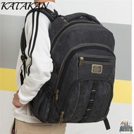 KATAKAN Men Shoulders Bag, Wear-Resistant Large Capacity Travel Backpack, Thickened 50L Heavy Duty B