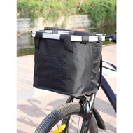 Mountain Bike Bicycle Quick Release Bicycle Basket Battery Car Front Basket Folding Waterproof Canvas Portable Front Bicycle Basket/bicycle/bike pet seat - suitable for cat/dogs