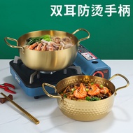 ST- Stainless Steel Ramen Pot Instant Noodle Pot Korean Noodle Pot Induction Cooker Soup Pot Binaural Creative Net Red