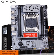 QIYIDA X99 motherboard D4-TPM2.0 LGA 2011 3 with M.2 slot Support X99 C612chip DDR4 Memory SATA3.0 U