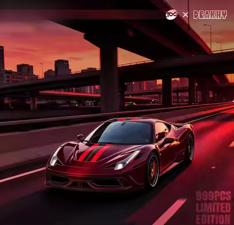 TOC 1:64 458 Custom Alloy Car Model Pre-order
