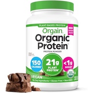 [sgstock] Orgain Organic Plant Protein Powder, Chocolate, 2.03 lbs - [.Creamy Chocolate Fudge, 2 lb]