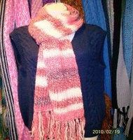 代客編織--圍巾(樣式如照片;漸層色):夢代爾--吉尼美麗諾羊毛５球【義大利進口】