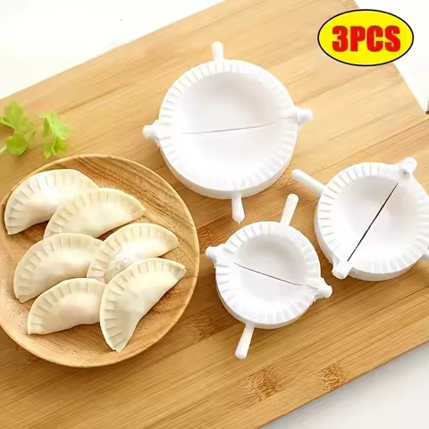 Dumpling Mold Maker 3 Pack - Quick Press Dumpling Press Tool, Easy Plastic Dumpling Maker Set for Ho