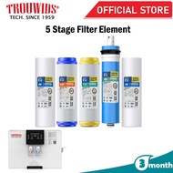 TROUWIDS 5 Stage RO Water Filter Drinking Water Dispenser Machine Filter Set Water Filter Cartridge 