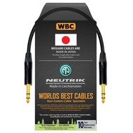 6 Inch –Quad Balanced Patch Cable CUSTOM MADE using Mogami 2534 wire and Neutrik NP3X-B ¼ Inch (6.35