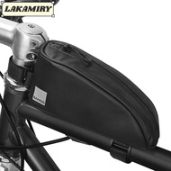LAKAMIRY Bike Frame Bag, 600D Polyester Waterproof Bike Top Tube Bag, Portable 0.3L 0.6L Reflective 