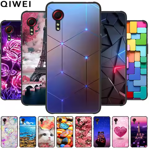 For Samsung XCover7 5G Case Lovely Flower Cats TPU Silicon Soft Cover For Samsung Galaxy XCover 7 Pr