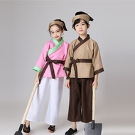 Straw of Benjamin yu gong yi shan farmers costumes chuhe farmer hoe perfor Children's Fool's Mountai
