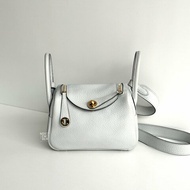 99新🆕 Hermès 愛馬仕 Mini Lindy 聖杯藍金釦 一代