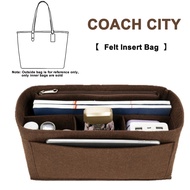 For COACH CITY Tote Felt Insert Bag Organizer Makeup Handbag Organizer Travel Inner Purse Portable Cosmetic Inside Bags