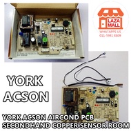 YORK ACSON AIRCOND PCB SECONDHAND COPPER SENSOR ROOM SENSER EKON LAMA PC BOARD NON-INVERTER 二手冷气电板 感