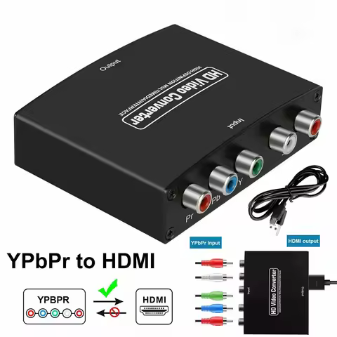Ypbpr To HDMI Component To HDMI-Compatible HD Audio Adapter Ypbpr+L/R Input To HDMI-Compatible Outpu