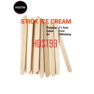 KAYU Long Handle Wooden ICE CREAM STICK ICE CREAM STICK ICE CREAM Wood ICE CREAM STICK 50PCS