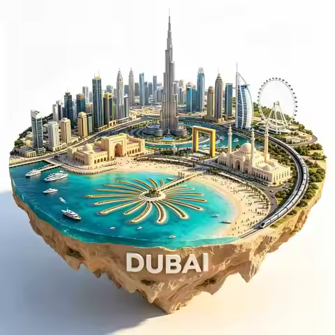Dubai Fridge Magnets Metal Alloy Material Burj Khalifa Tower Burj Al Arab Fridge Stickers Wedding Gi