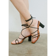 INPACA Athens Strappy Heels Gladiator Strap Block Heels Mismatched Multiway