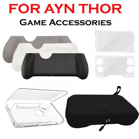 AYN THOR Dual Screen Flip Up Handheld Device Gaming Accessories Protective Case Storage Bag Lanyard 