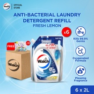 Walch Antibacterial Laundry Detergent Refill - Lemon (2L x 6 Packs)