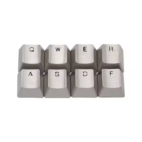 teamwolf stainless steel MX Keycap silver color metal keycap for mechanical keyboard gaming key qwer
