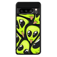 Hybrid Case Google PIXEL 8 Pro 8 7 Pro 7 7A 6 Pro 6 6A 5 4 XL 4 4A 3 XL 3 3A Green Alien GN0044