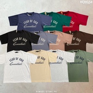 ESSENTIALS SCRIPT SHIRT FASHION HIGH STREET FEAR OF GOD FOG HIGH QUALITY FG OVERSIZED TSHIRT HONGSE