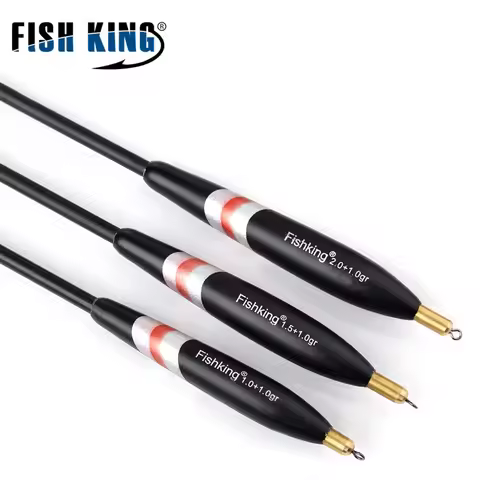 FISH KING 3PCS/PACK 1.0-1.0g 1.5+1.0g 2.0+1.0g Barguzinsky Fir Float Buoy Balsa Bobber Cork Fishing 