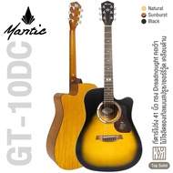 Mantic GT-10DC กีตาร์โปร่ง 41 นิ้ว ทรง Dreadnought Cutaway ไม้ท็อปโซลิดแองเกิลแมนสปรูซ/เชอร์รี่วู้ด 