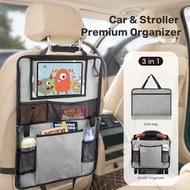 1Pack Car Seat Storage Bag For Kids Toddlers, 3 In 1 Car Organizer Backseat Protector, 44*65cm Large