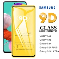 【COD】ฟิล์มกระจก แบบเต็มจอ 9D ของแท้ ทุกรุ่น Samsung A55 A15 A35 A33 A25 A22 A23 A14 S24 Ultra A54 A3