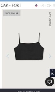 Oak and Fort Black Cropped top