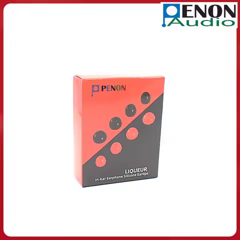 Penon Liqueur Black/Orange 4.5mm HiFi Silicone Eartips S/M/L/XL for 4.0-6.5mm Nozzle IEM Earphones (