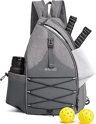 G4Free Pickleball Bag, Pickleball Backpack for Women & Men, Adjustable Sling Bag with Waterproof Poc