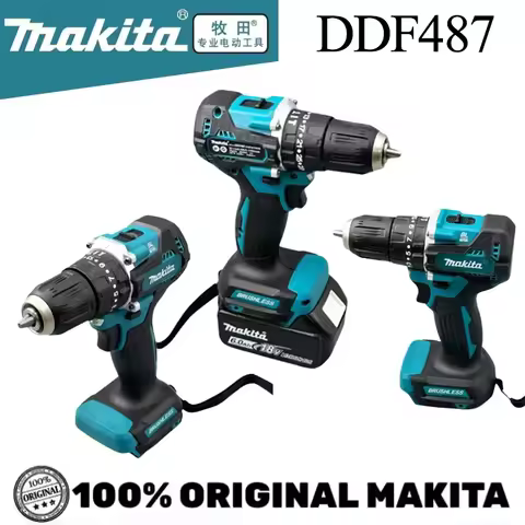 Makita DDF487 10mm 18V Screwdriver Brushless Electric Drill Impact Drill Of Decoration Team Power To