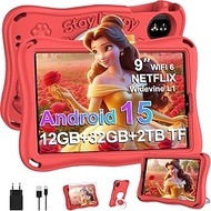 Android 15 Children's Tablet, 9 Inch HD Display, 12 + 32 GB (1TB TF), WiFi 5G, iWAWA, Widevine L1, G