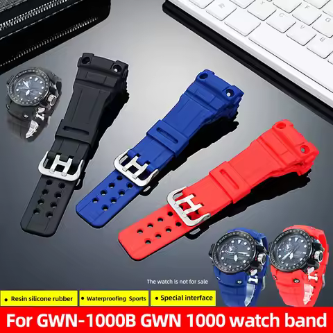 GWN-1000 watch band For Casio G-SHOCK 5371 GWN-1000B GWN1000 Replace silicone watch strap sports wat
