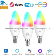 Tuya & eWeLink Zigbee Candle Bulb, Voice Control via Alexa & Google Home, App-Controlled E14 Smart B