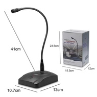 ไมโครโฟนประชุมคอยาว ไมค์ตั้งโต๊ะ ประกาศ ประชาสัมพันธ์ พร้อมสาย ยาว 5เมตร มีฟองน้ำสำหรับครอบหัวไมค์ T