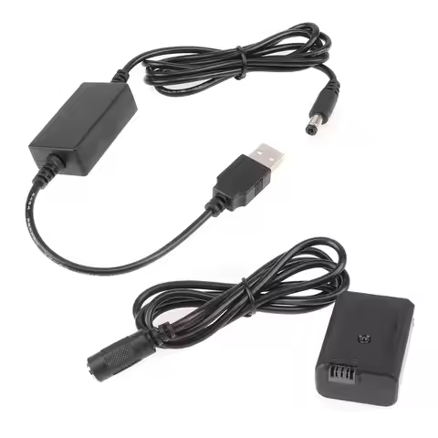 NP-FW50 Dummy Battery DC Coupler 5V 2A USB Cable For Sony A7 A7R A7S A7M A7II A6500 A5100 NEX5 DSC-R