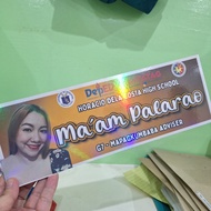 Name Plate Signage Sintra Laminated Rainbow Glossy