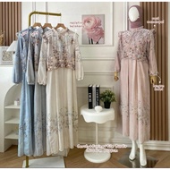 ASKA.ID - INTAN DRESS GAMIS LEBARAN FLOWERS